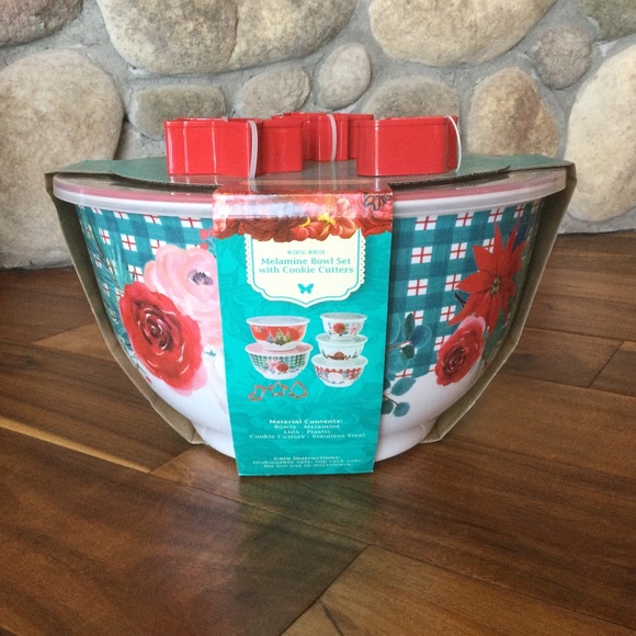 New Pioneer Woman Wishful Winter Melamine Bowl Set 13 Pieces - Picture 1 of 8